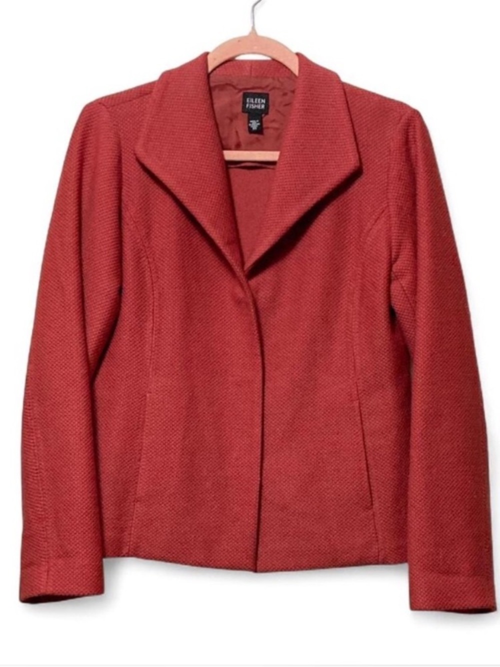 Eileen Fisher Brick Red Textured Blazer